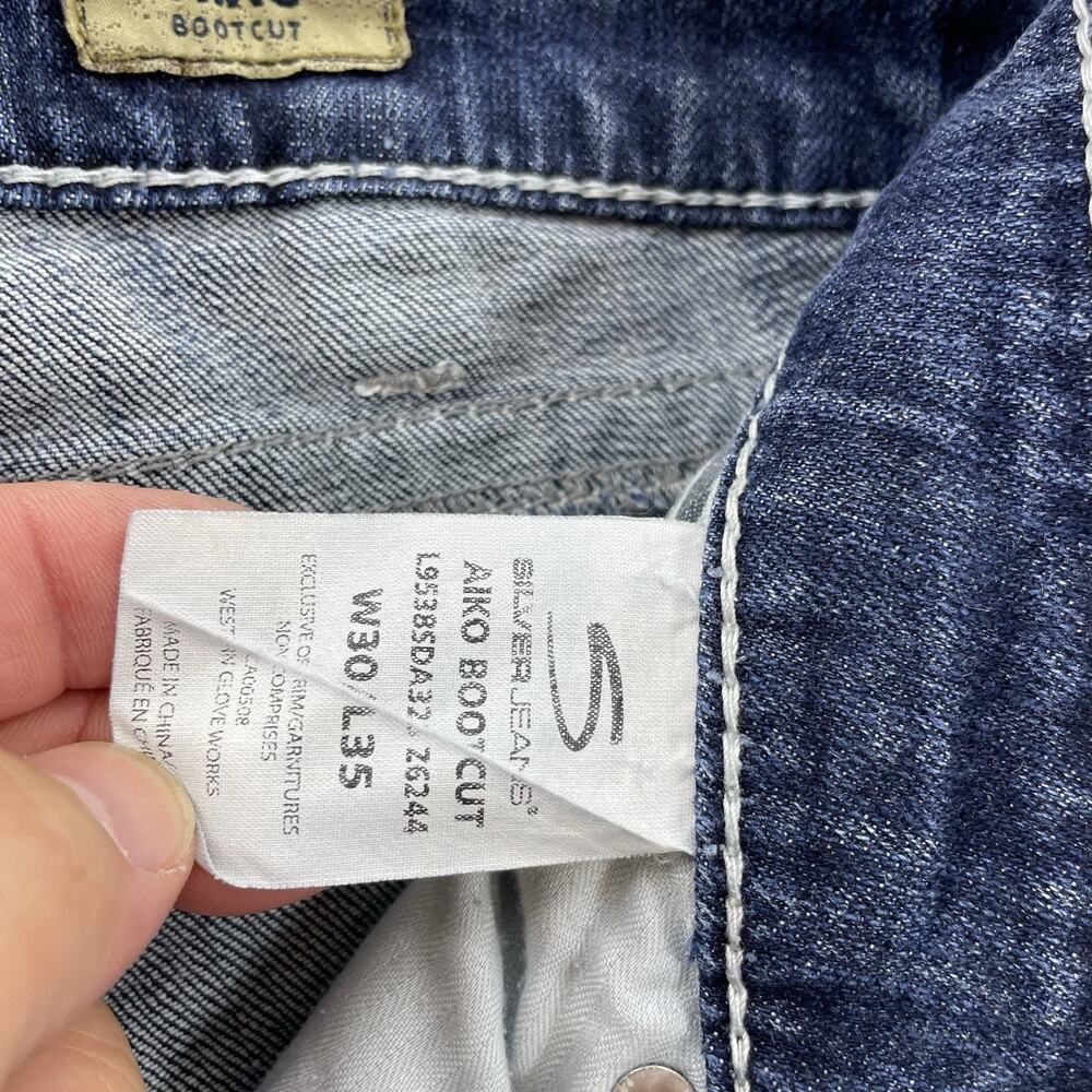 Silver Jeans Aiko Women Jeans Size 30 x 30" Inseam Blue Denim Medium Wash 10-20 - Picture 5 of 9
